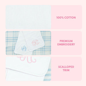 Picot Trim Burp Cloth