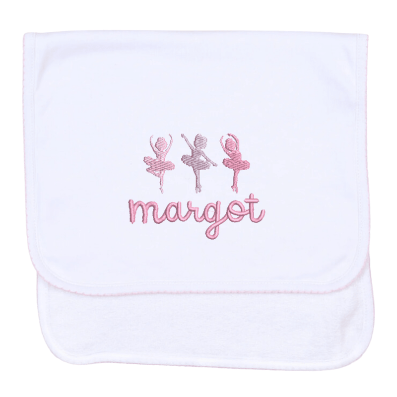 Picot Trim Burp Cloth