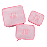 Seersucker Packing Cube Set - Applique