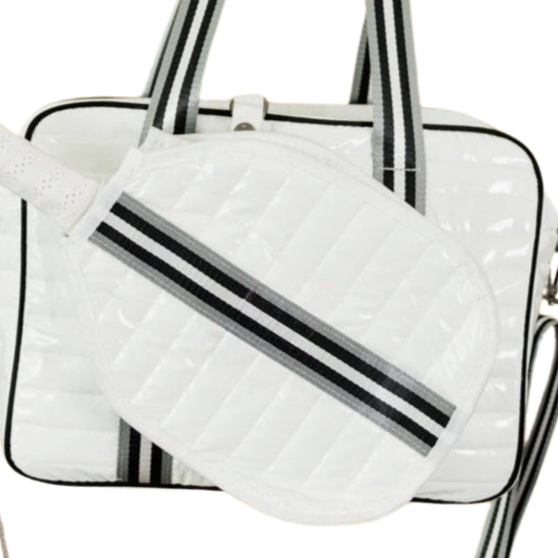 Striped Monogram Puffer Pickleball Bag