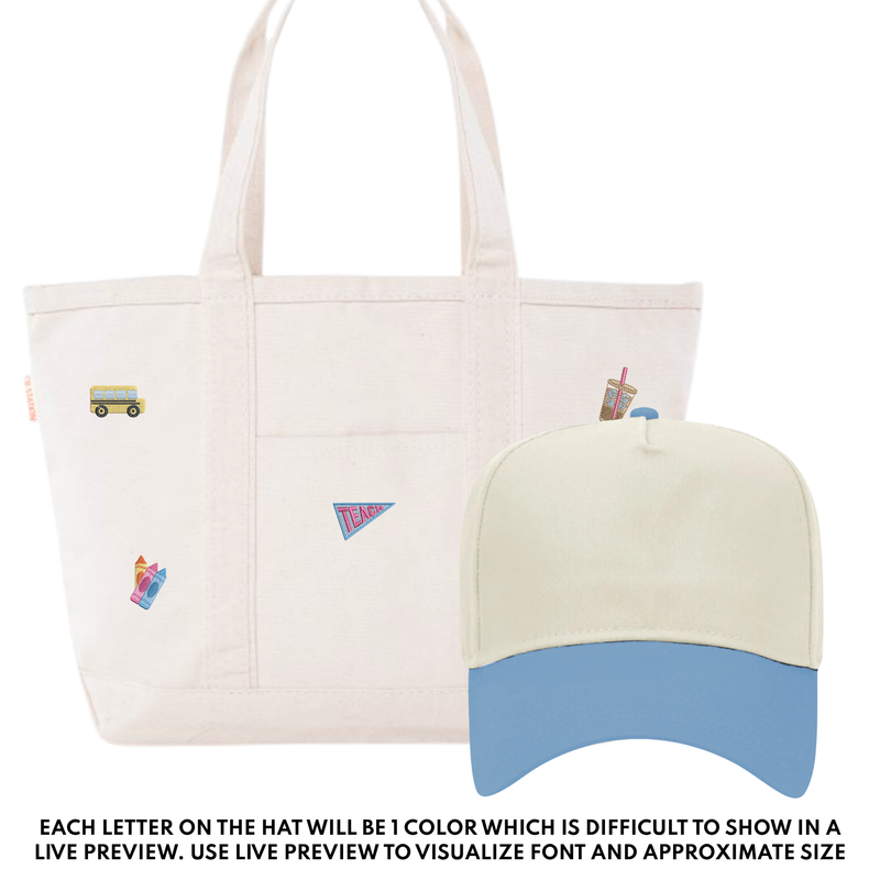 Teacher Tote & Hat Bundle by @PBANDJ4THGRADE