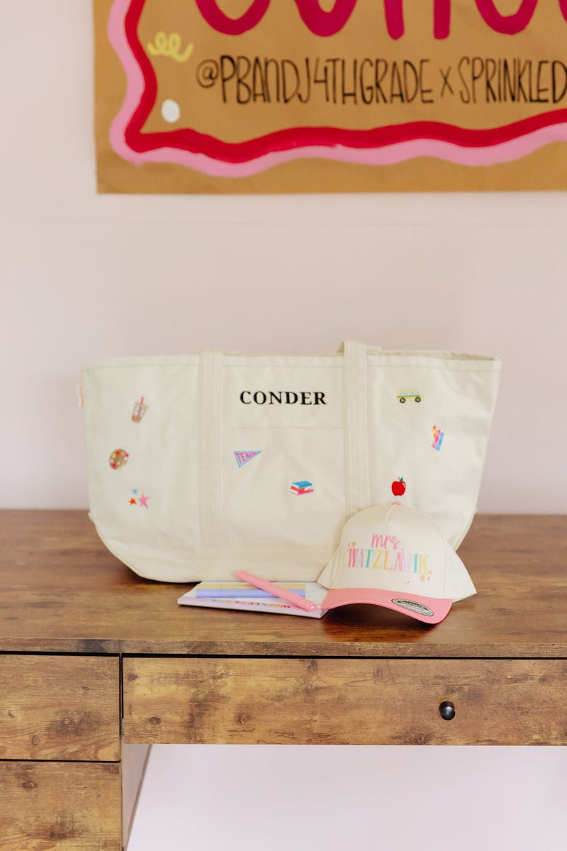 Teacher Tote & Hat Bundle by @PBANDJ4THGRADE