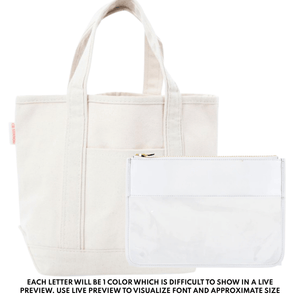 Teacher Tote & Pouch Bundle – @PBANDJ4THGRADE x SWP: natural canvas tote with pocket and clear nylon pouch with white trim