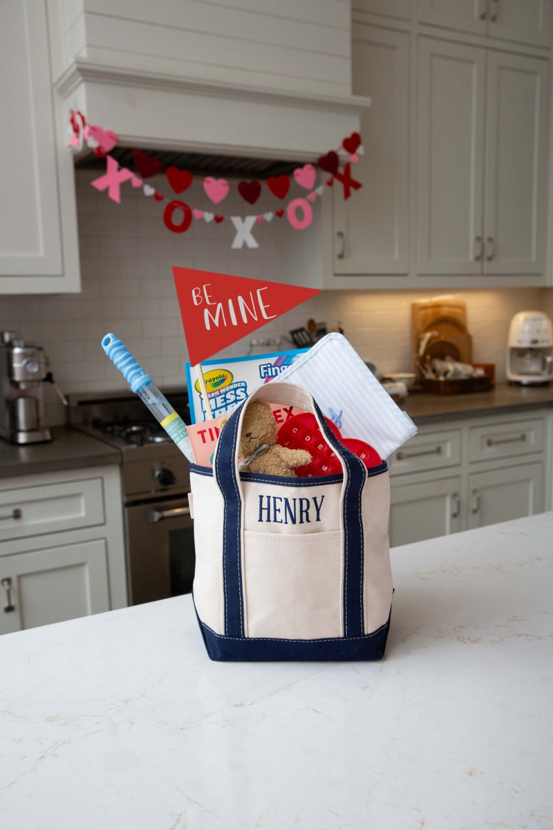 SWP Valentine's Day Canvas Tote Embroidered and filled with valentine's gifts