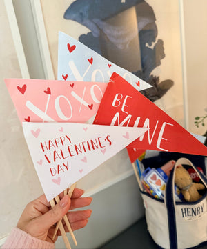 Valentine's Day Pennants Digital Download