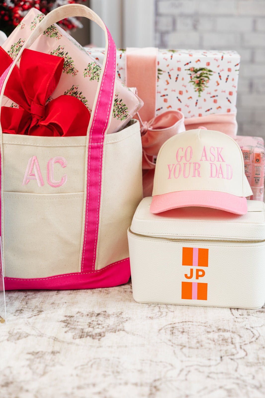 Vintage embroidered trucker hat with “In My Mom Era” and “Nashville” designs, trendy personalized gift from Sprinkled With Pink.