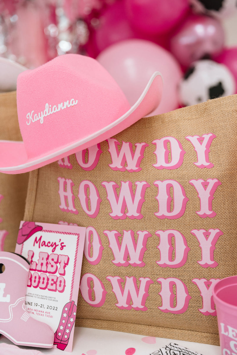 Pink Custom Cowboy Hat