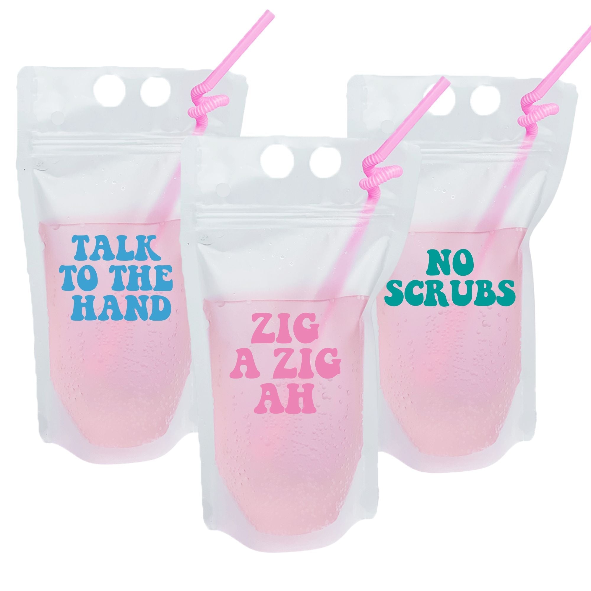 Bridesmaid Quote Drink Pouches Reusable Drink Pouches Drink Bags