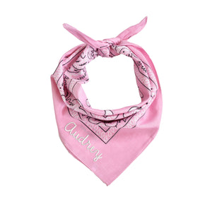 Bandana, Embroidered Name - Sprinkled With Pink #bachelorette #custom #gifts