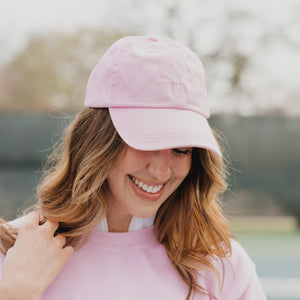 Baseball Hat, Embroidered Monogram Motif - Sprinkled With Pink #bachelorette #custom #gifts