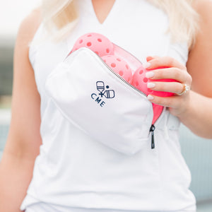Belt Bag, Monogram Motif - Sprinkled With Pink #bachelorette #custom #gifts