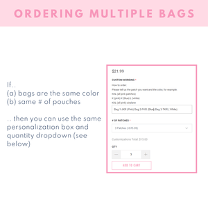 Nylon Pouches - Sprinkled With Pink