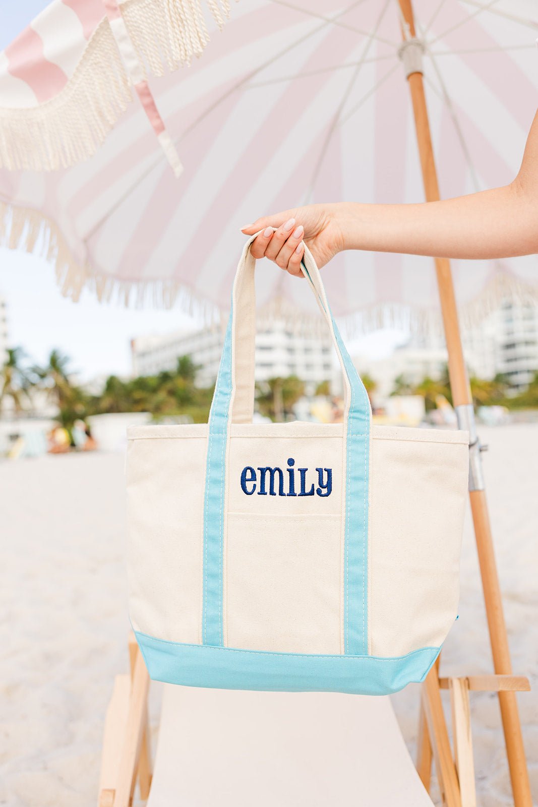 Personalized canvas boat tote bags Clearance
