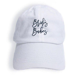 A white hat reads "Bride's Babes" in script font.