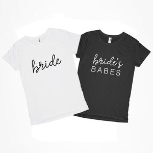 Bride & Bride's Babes Shirt - Sprinkled With Pink #bachelorette #custom #gifts