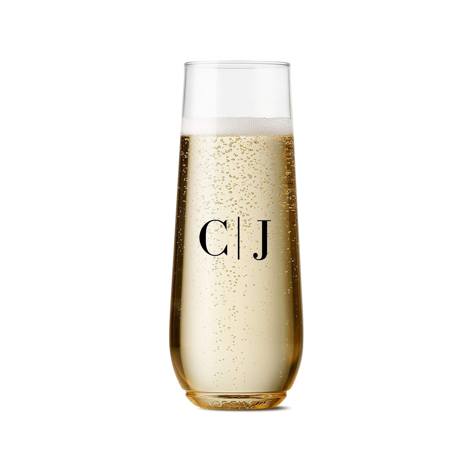 Monogrammed Acrylic Champagne Flute