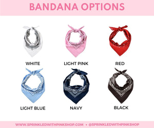 Custom Bandana - Sprinkled With Pink #bachelorette #custom #gifts