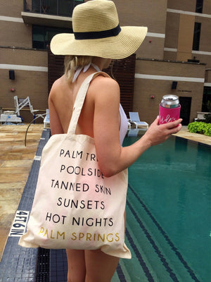 Custom City Cotton Tote - Sprinkled With Pink #bachelorette #custom #gifts