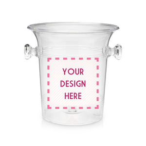 Custom Design Ice Bucket - Sprinkled With Pink #bachelorette #custom #gifts