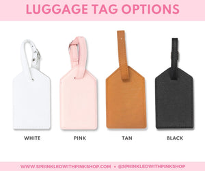 Custom Design Luggage Tag - Sprinkled With Pink #bachelorette #custom #gifts