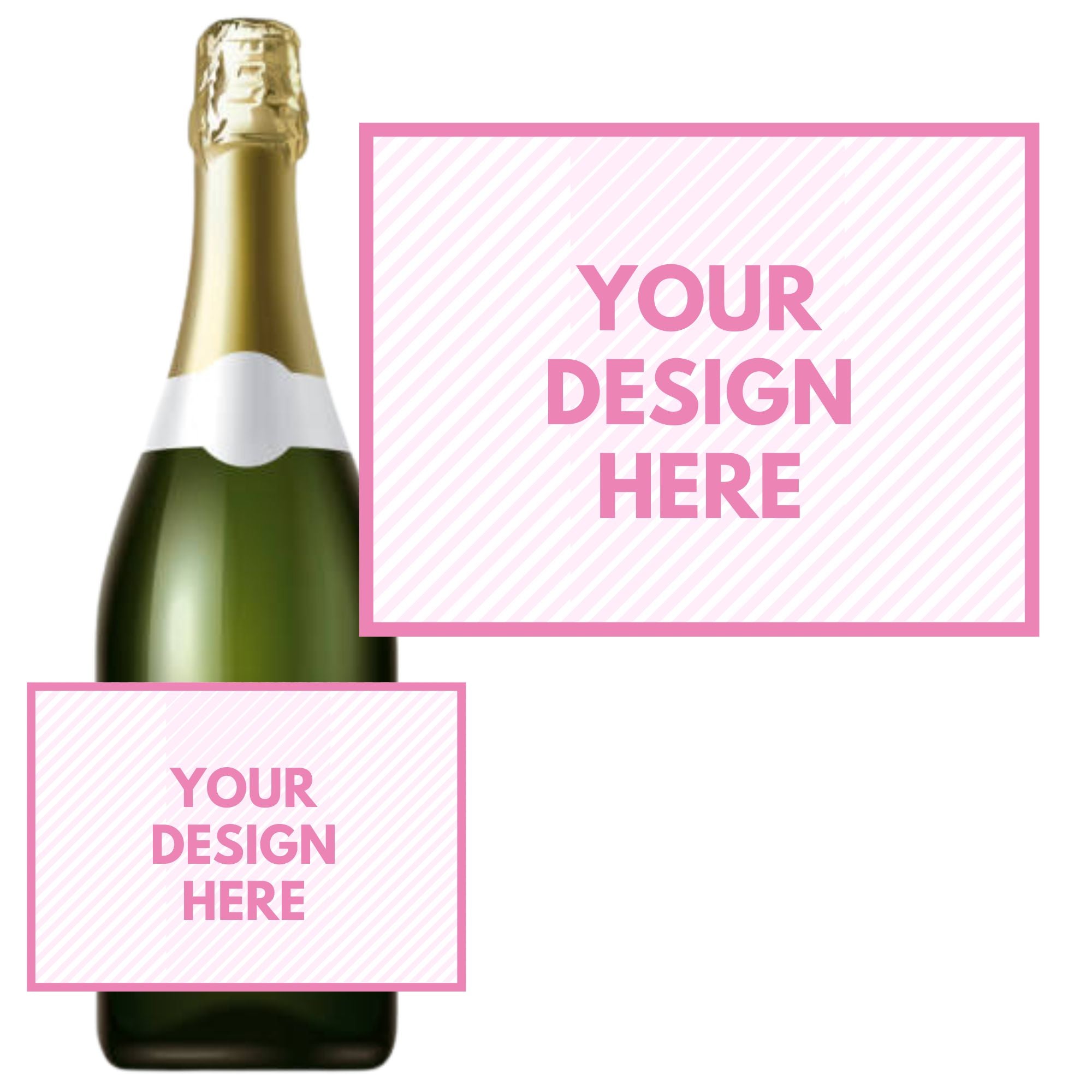Custom Design Wine/Champagne Label (Set of 6) - Sprinkled With Pink #bachelorette #custom #gifts