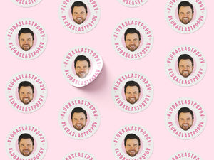 Custom Face Stickers (Set of 12) - Sprinkled With Pink #bachelorette #custom #gifts