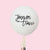 A white jumbo balloon reads "Jennifer And Travis"