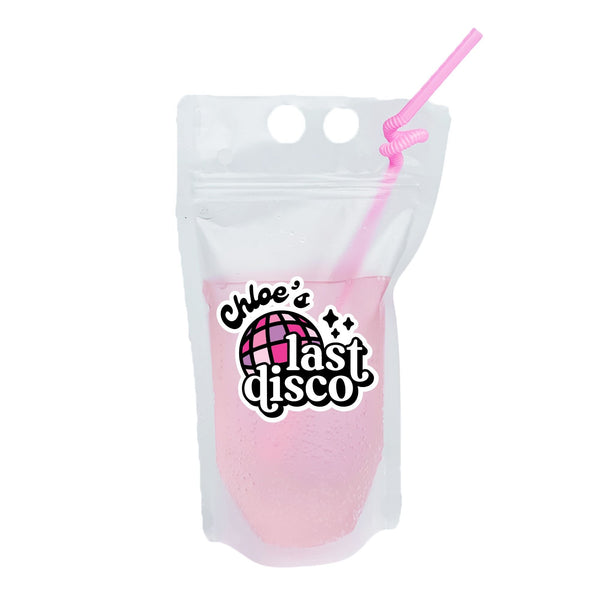 Magic Drink Pouches with Straw Resealable Ice Drink Pouches