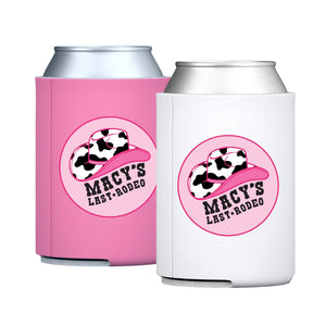 Custom Last Rodeo Can Cooler (Set of 10) - Sprinkled With Pink #bachelorette #custom #gifts