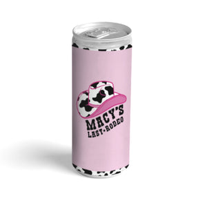 Custom Last Rodeo Cow print Seltzer / Skinny Can Label (Set of 6) - Sprinkled With Pink #bachelorette #custom #gifts