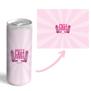 Custom Last Rodeo Seltzer / Skinny Can Label (Set of 6) - Sprinkled With Pink #bachelorette #custom #gifts