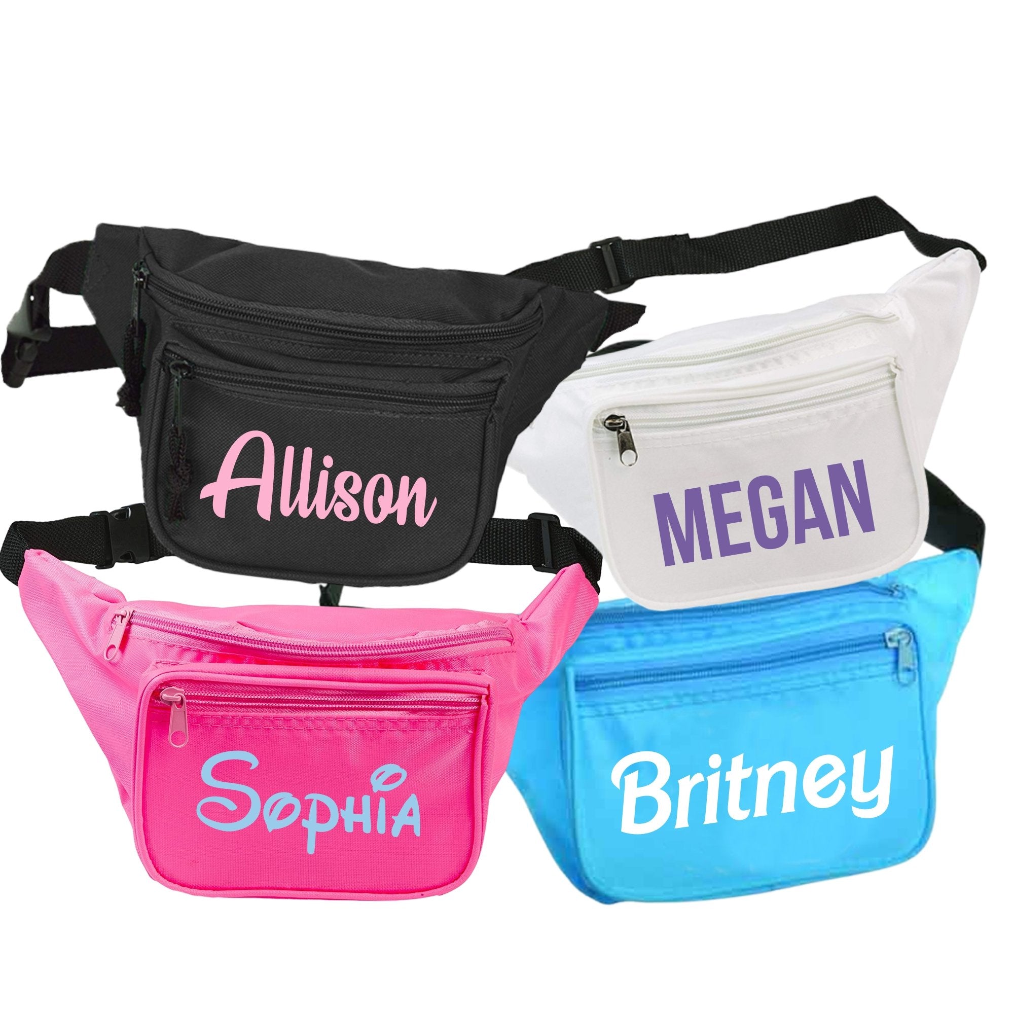 Custom Name Fanny Pack - Sprinkled With Pink #bachelorette #custom #gifts