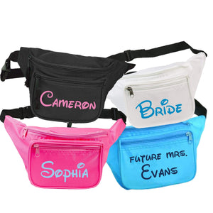 Custom Name Fanny Pack - Sprinkled With Pink #bachelorette #custom #gifts