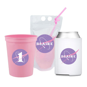 Custom Name Space Drinkware - Sprinkled With Pink #bachelorette #custom #gifts