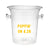 A clear ice bucket reads "Poppin' on 4.26" on the front