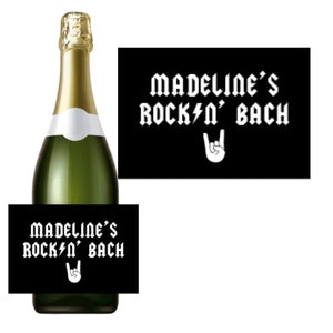 Custom Rockin' Bach Wine / Champagne Label (Set of 6) - Sprinkled With Pink #bachelorette #custom #gifts