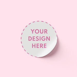 Custom Round Circle Stickers (Set of 12) - Sprinkled With Pink #bachelorette #custom #gifts