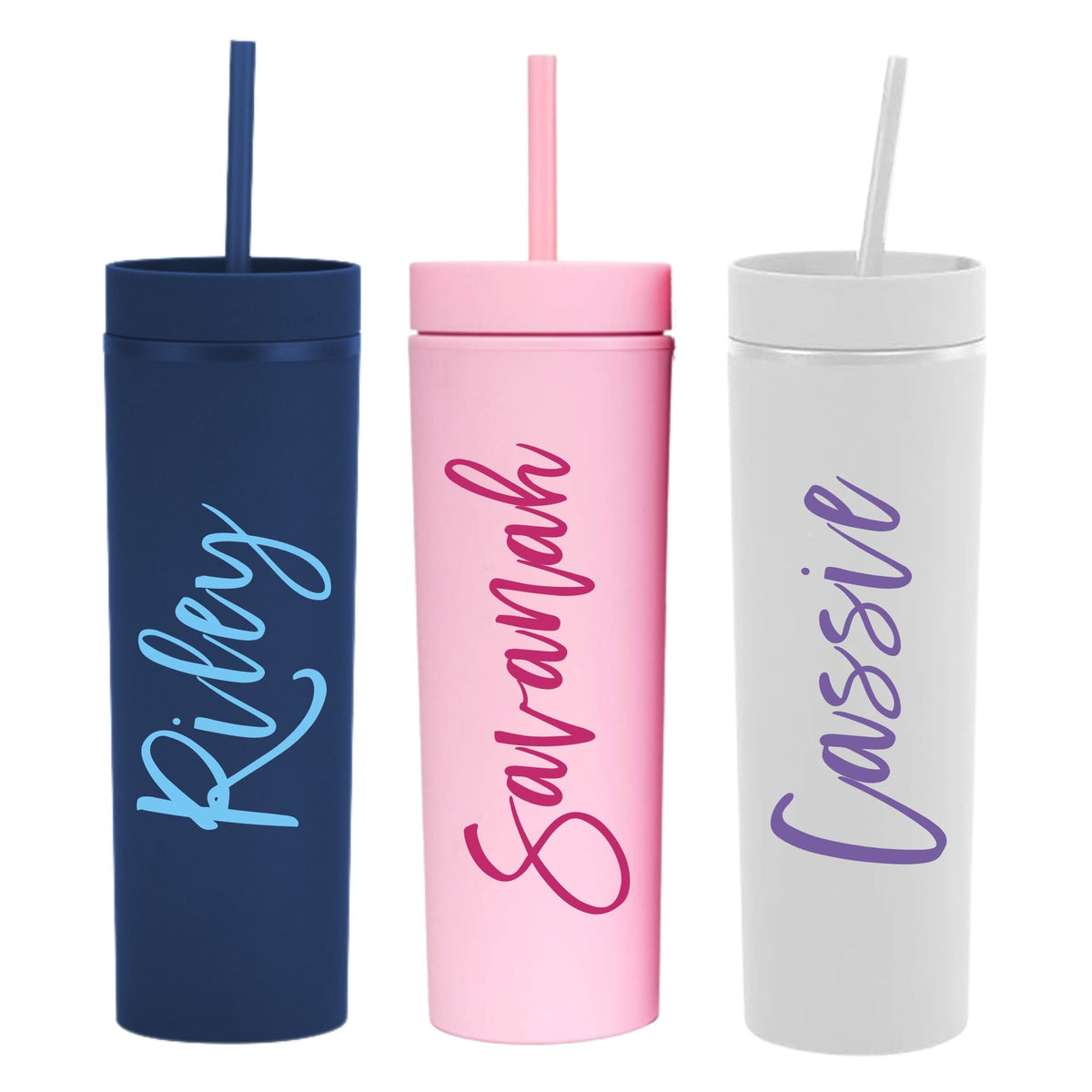 Personalized Stainless Steel Travel Mug - Trendy Script
