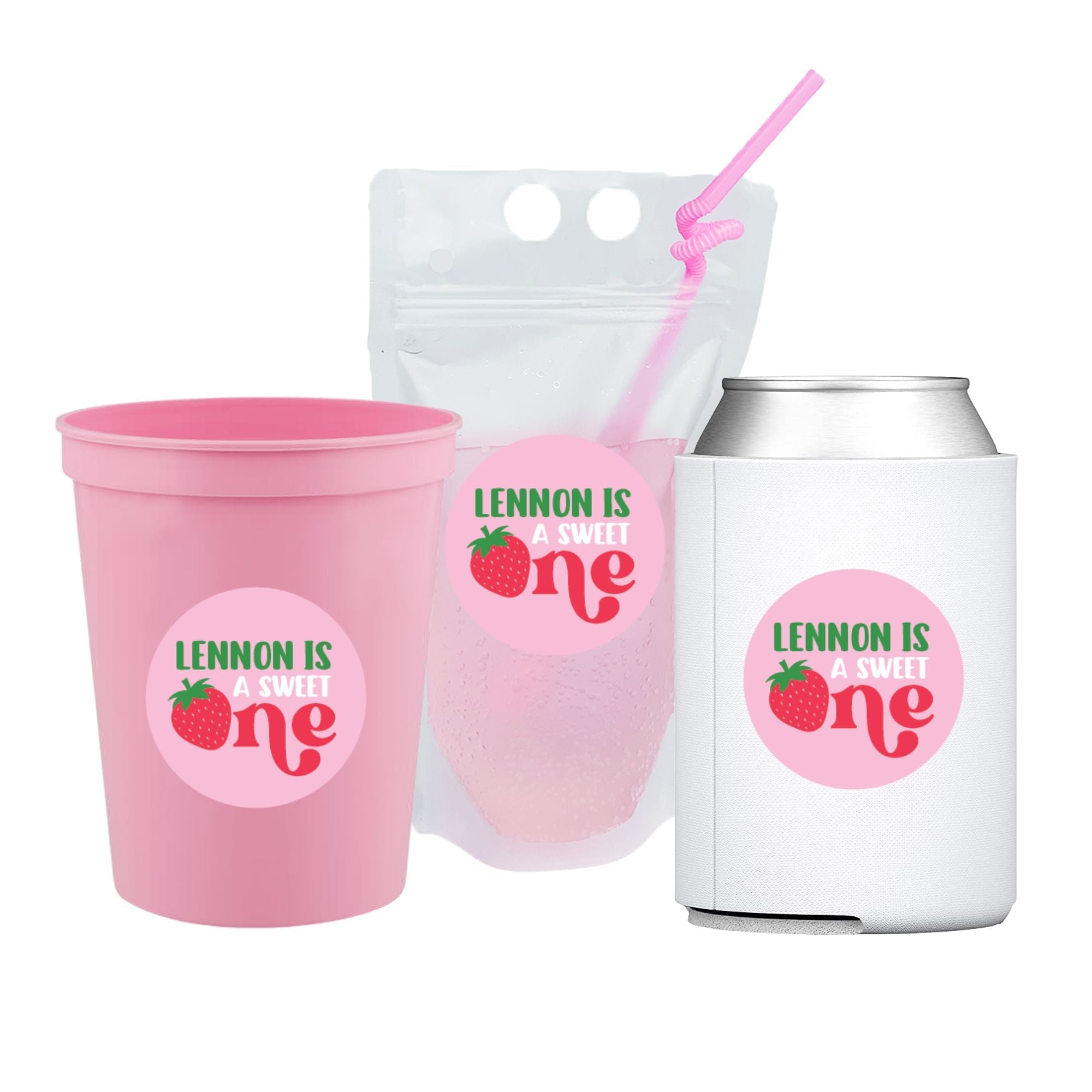 Custom Sweet One Birthday Drinkware - Sprinkled With Pink #bachelorette #custom #gifts