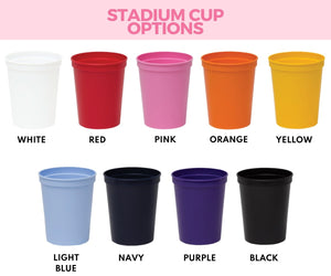 Custom Tropic Like Its Hot Stadium Cup (set of 10) - Sprinkled With Pink #bachelorette #custom #gifts