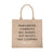 A jute carryall tote customized with sayings about Dallas