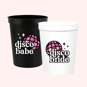 Disco Bride / Disco Babe Stadium Cup with Disco Ball