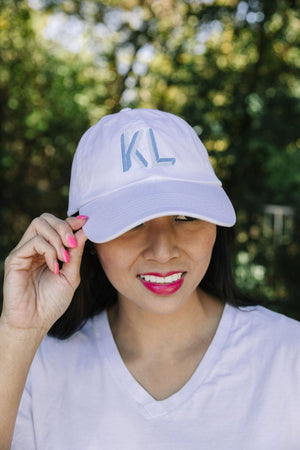 Embroidered Monogram Baseball Hat - Sprinkled With Pink #bachelorette #custom #gifts