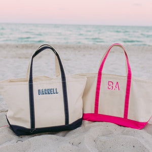 Personalized Large Boat Tote Beach Bag