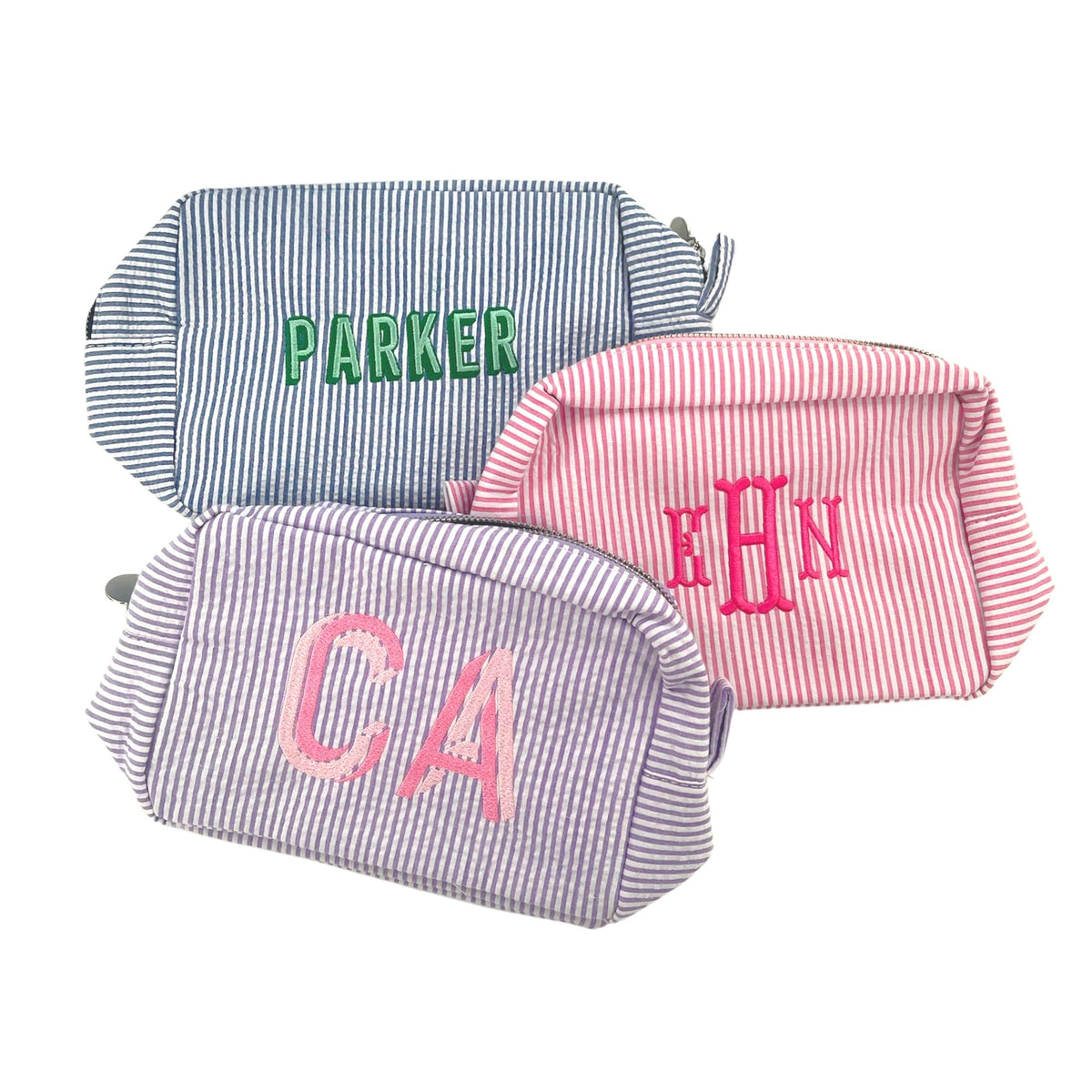 Custom Embroidered Makeup Bag - Sprinkled With Pink
