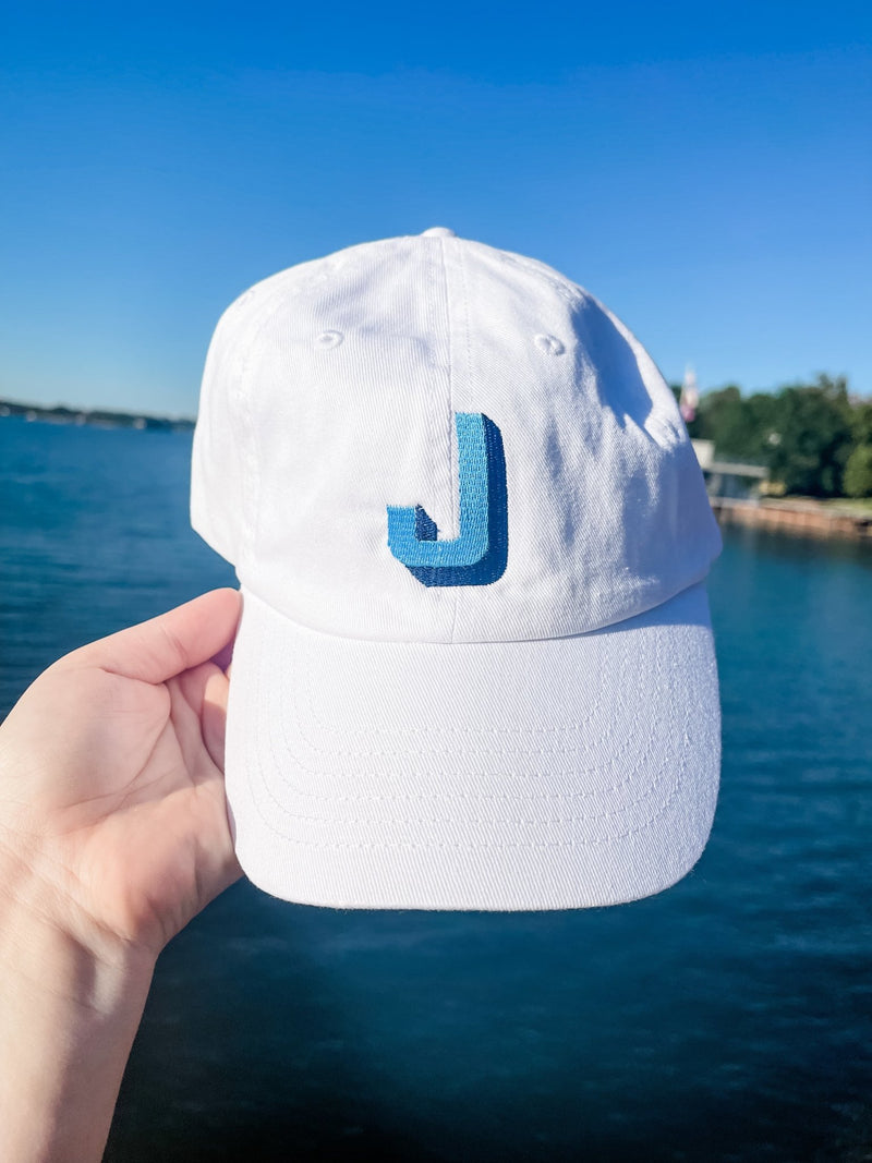 Embroidered Shadow Monogram Baseball Hat - Sprinkled With Pink #bachelorette #custom #gifts