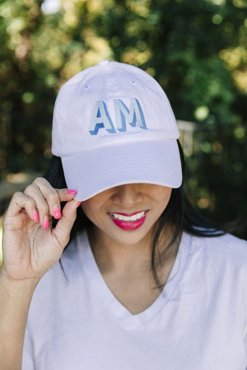 Embroidered Shadow Monogram Baseball Hat - Sprinkled With Pink #bachelorette #custom #gifts