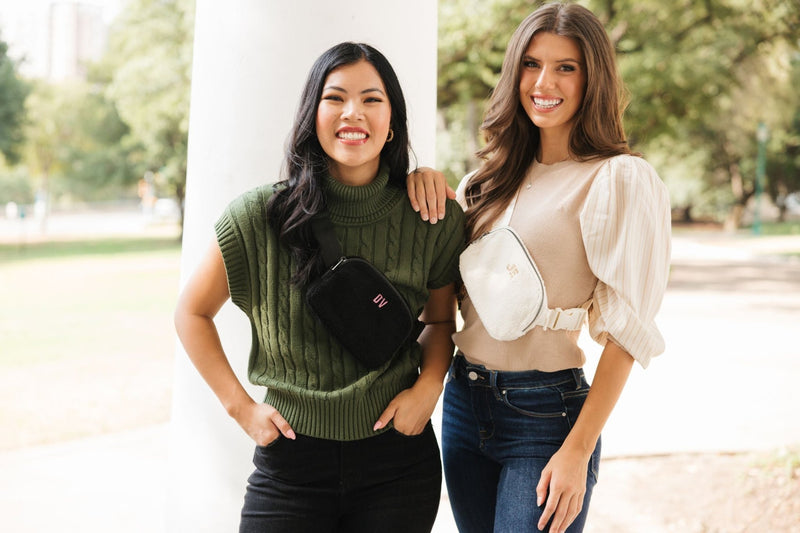 Embroidered Teddy Belt Bag - Sprinkled With Pink #bachelorette #custom #gifts