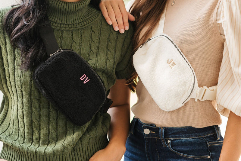 Embroidered Teddy Belt Bag - Sprinkled With Pink #bachelorette #custom #gifts