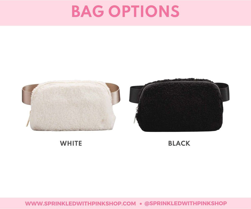 Embroidered Teddy Belt Bag - Sprinkled With Pink #bachelorette #custom #gifts